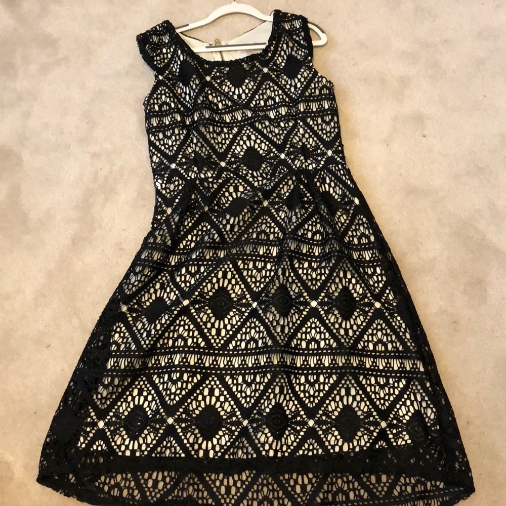 Black and Creme dress